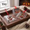 Acrylic Cash Display Holder Christmas Gift Ornament, 2D Money Card Decoration, Xmas Hanging Decoration Tree Ornament for Tree, Fireplace Creative