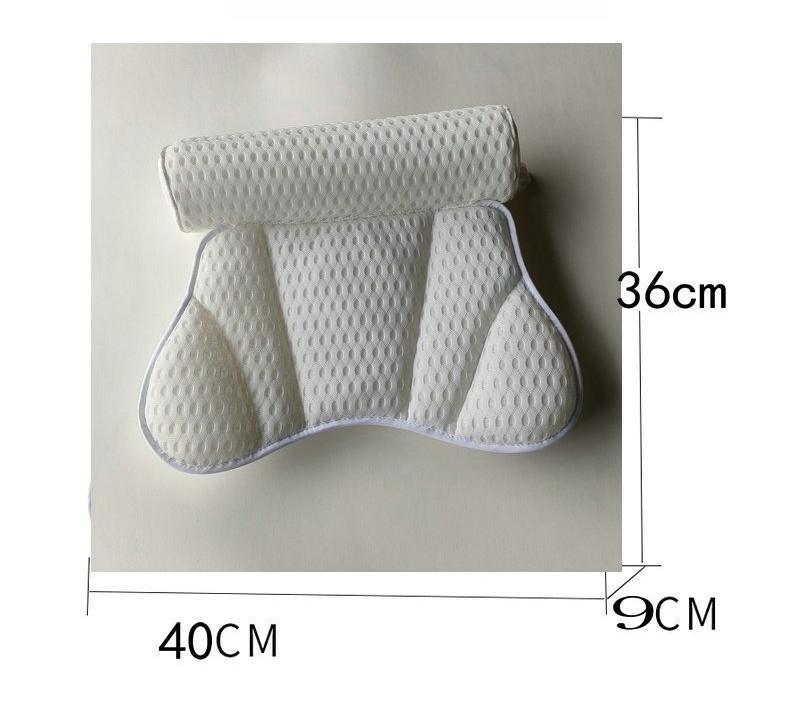 Butterfly Washable Polyester Bathtub Pillow with Suction Cups, Mesh Spa Bath Backrest for Hotel & Home Bathroom Relaxation