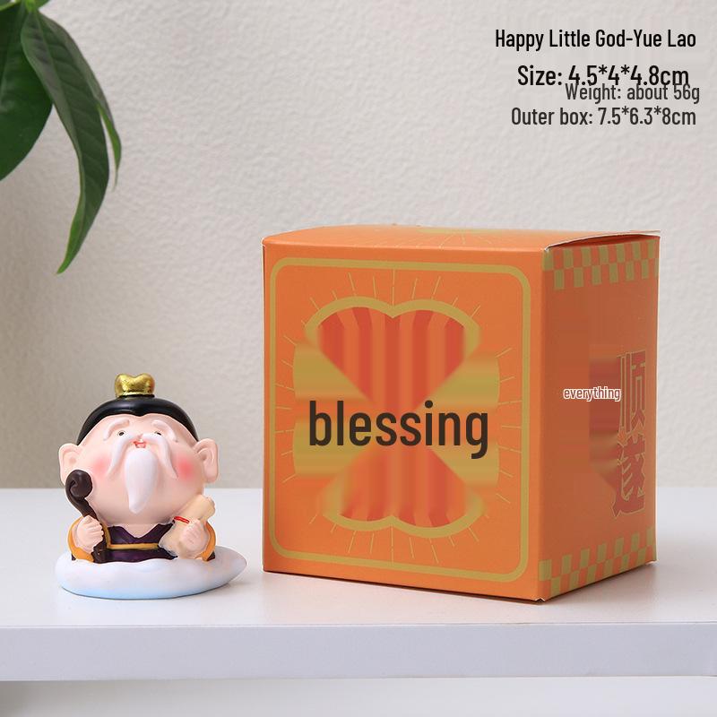 Happy Cartoon Immortal Healing Desk Ornaments - Stress Relief & Birthday Gift