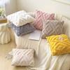1PC Pillowcase Soft Single-Sided Pattern Plush Plump Material Elegant Geometric Diamond Jacquard Pattern Minimalist Style 45x45cm