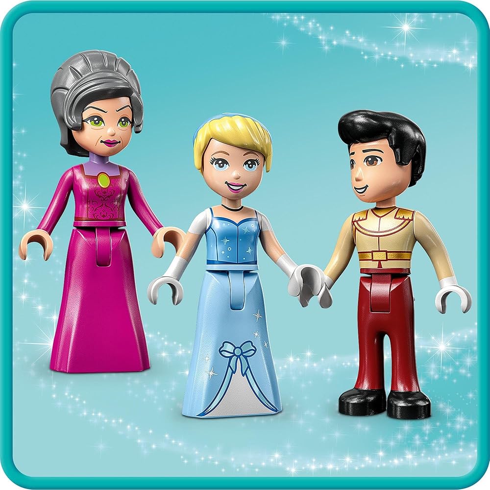 LEGO Disney Princess Cinderella and Prince Charming Castle Building Toy for Kids Ages 5-8 Educational Playset 43206