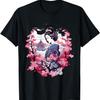 Geisha With Mount Fuji And Pagoda Cherry Blossom T-Shirt(58)