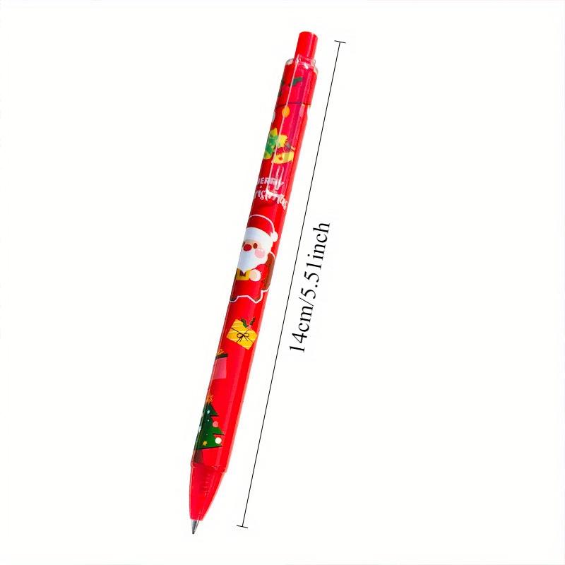 15/30 Stück Weihnachten 0,5 mm Gelschreiber, Schneemann Rentier Weihnachtsmann Aufdruck Dekorativ Büro Schule Klick-Typ Unterschrift Schreiben Geschenk