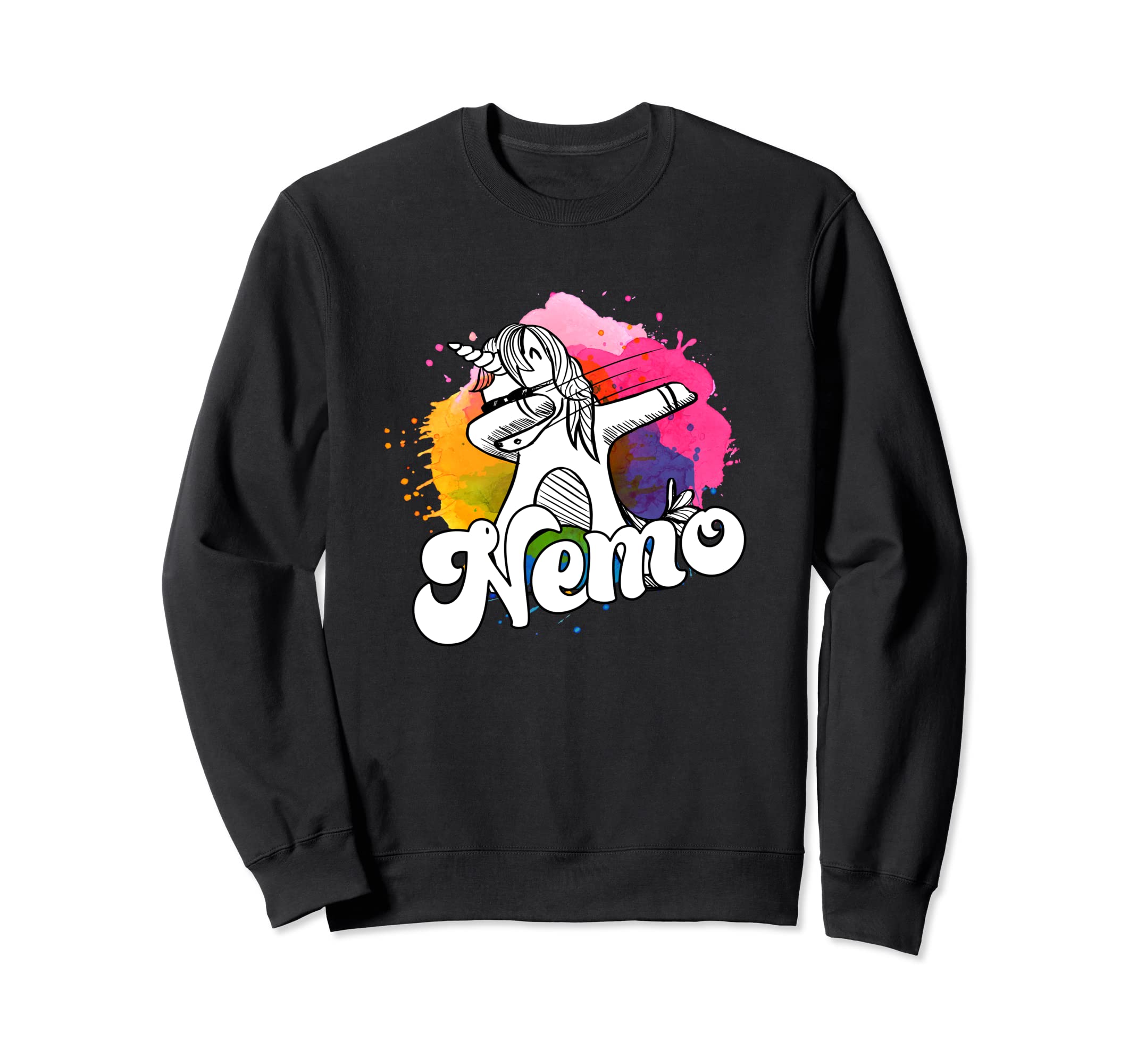

Милое имя для мальчиков NEMO с крутым принтом единорога