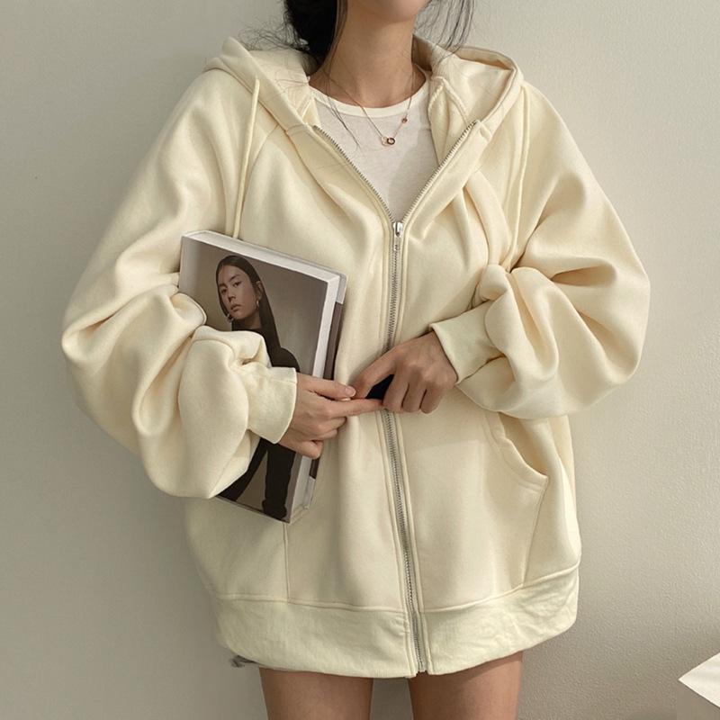 CHICZONE Women's Zip Up Hoodies - Oversized Fleece Sweatshirt With Pockets