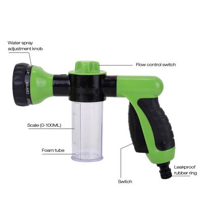 Foam Sprayer Garden Water Hose Foam Nozzle Soap Dispenser Gun for Car Washing Pets Shower Plants