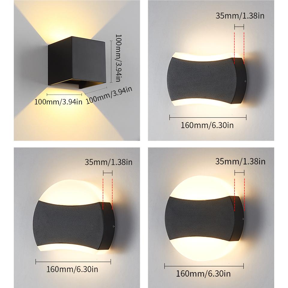 Wall Lamp Light LED 85-265V 6W 12W Cold White Warm White Suitable For Indoor Outdoor Garden Convenient Decoration Easy Install