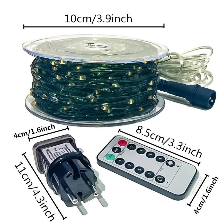 1000/500LED Fairy String Lights Christmas Garland Outdoor Decor Lights Waterproof With Remote For Tree Street Wedding Party