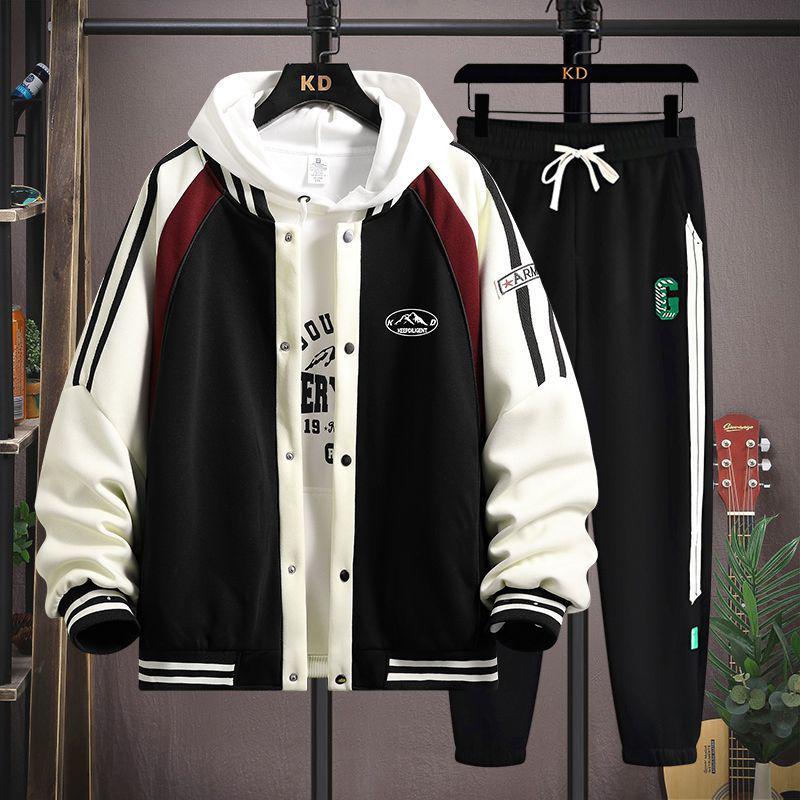 

Men s Cotton Casual Baseball Jacket Autumn Three-Piece Set M 95-118 jin