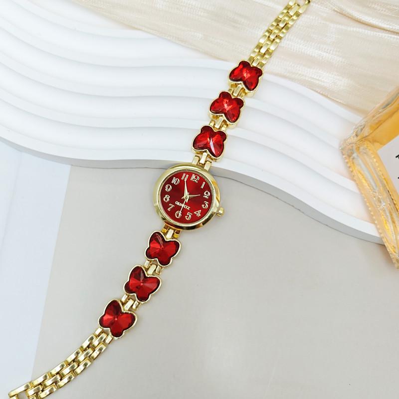 Colorful Rhinestone Butterfly Women s Fashion Light Luxury Quartz Bracelet Watch Exquisite Female Arabic Numerals Wristwatches