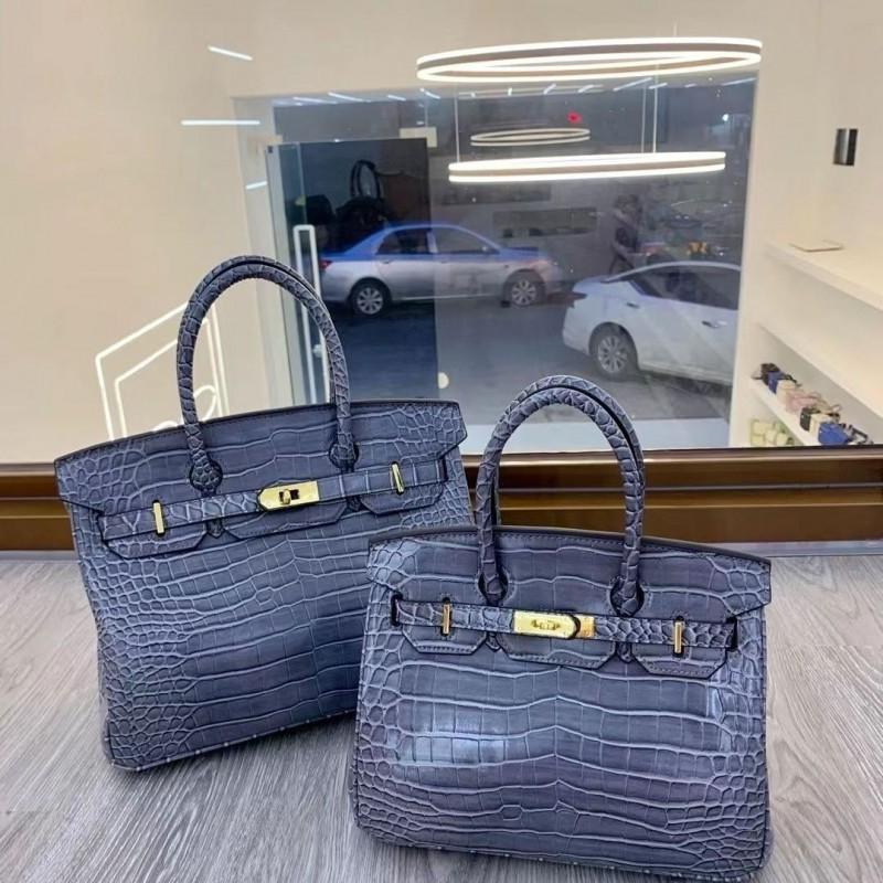Yijinyuan 2024 Alligator Leather Platinum Bag Handbag Women Shoulder Fashionable Sweet Large-capacity