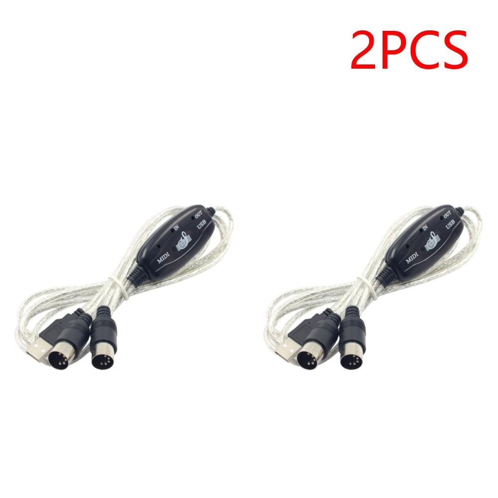 Professionelles MIDI-Kabel Elektronisches Tastatur-Adapterkabel USB IN-OUT PC zu Musik Musikalisch Angenehmes Instrumentenzubehör