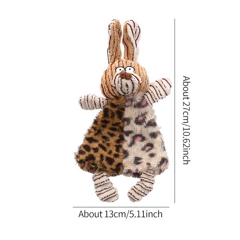Squeaky Rabbit Dog Toy, Plush Crinkle Pet Chew Toy for Small Medium Dogs, Durable Interactive Puppy Teething Toy