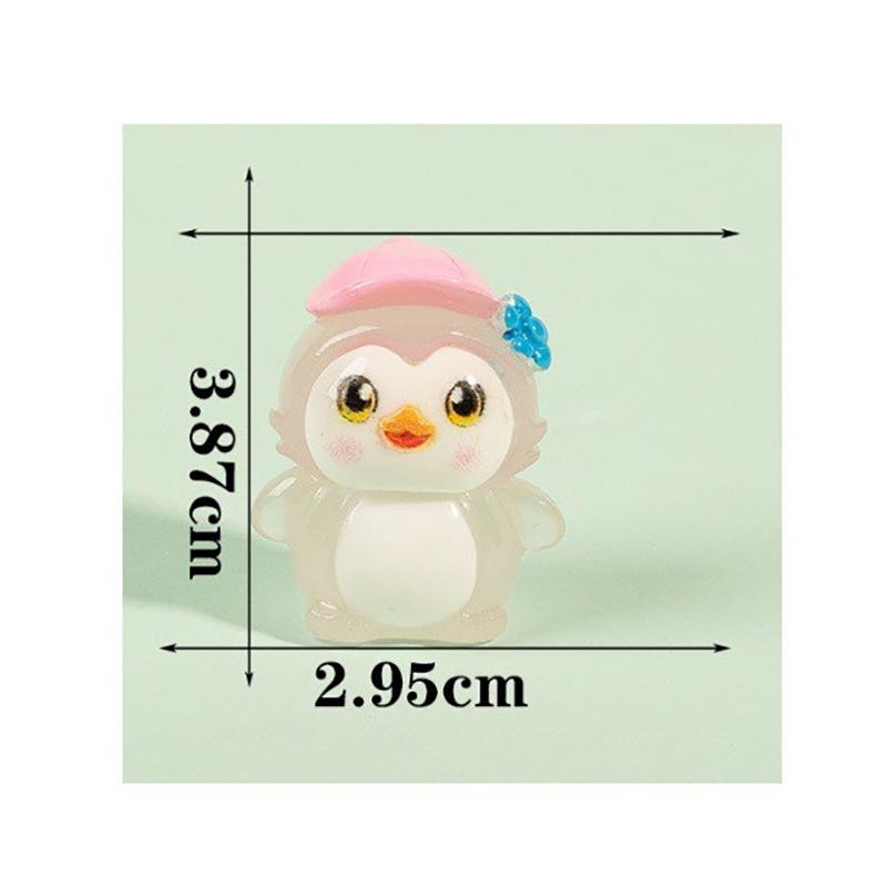 1Pcs Creative Luminous Penguin Miniature Figurines Cute Diy Home Decoration Cartoon Penguin Desktop Small Ornaments Gifts