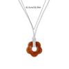 Unique Hollowed-Out Flower Pendant Necklaces Acrylic Material Flower Jewelry Pendant Choker Suitable for Any Occasion