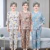 Elder Women's 2-Piece Suit: 3/4 Sleeve Homewear Set, Loose & Lightweight