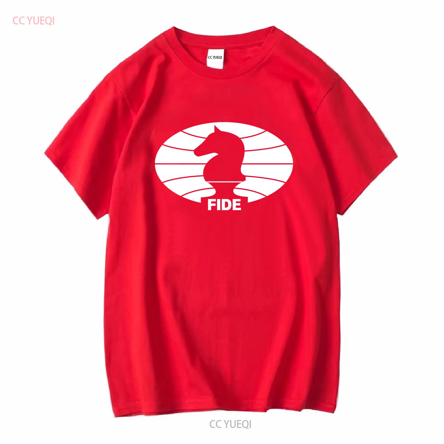 FIDE International Chess Federation T shirt long or short sleeves vintage Washed fashion Unisex designer clothes Stretched Soft S