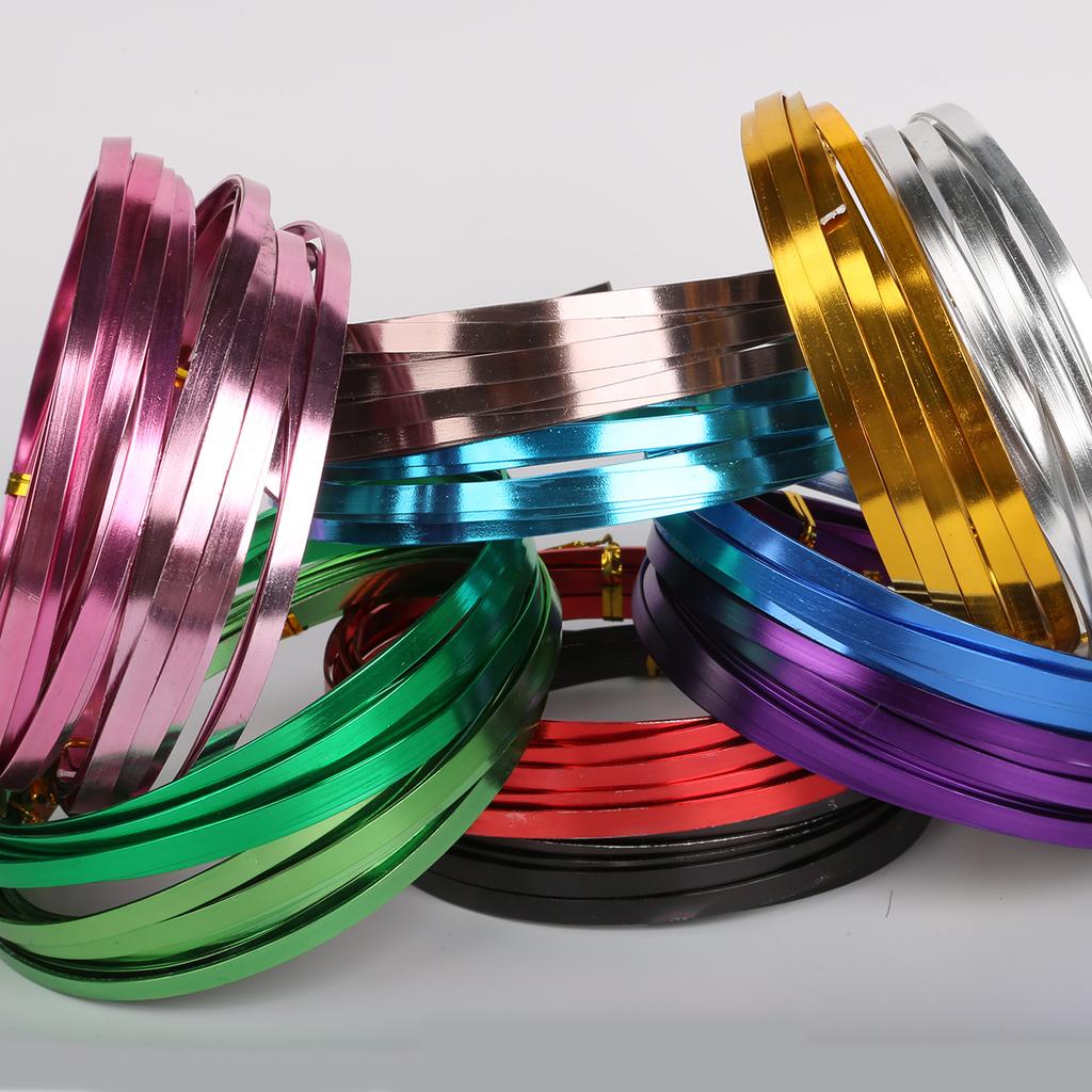 3 metrai / siunta 5 mm x 1 mm plokščia aliuminio viela, skirta „pasidaryk pats“ papuošalų radiniams, amatų kūrimo siūlai