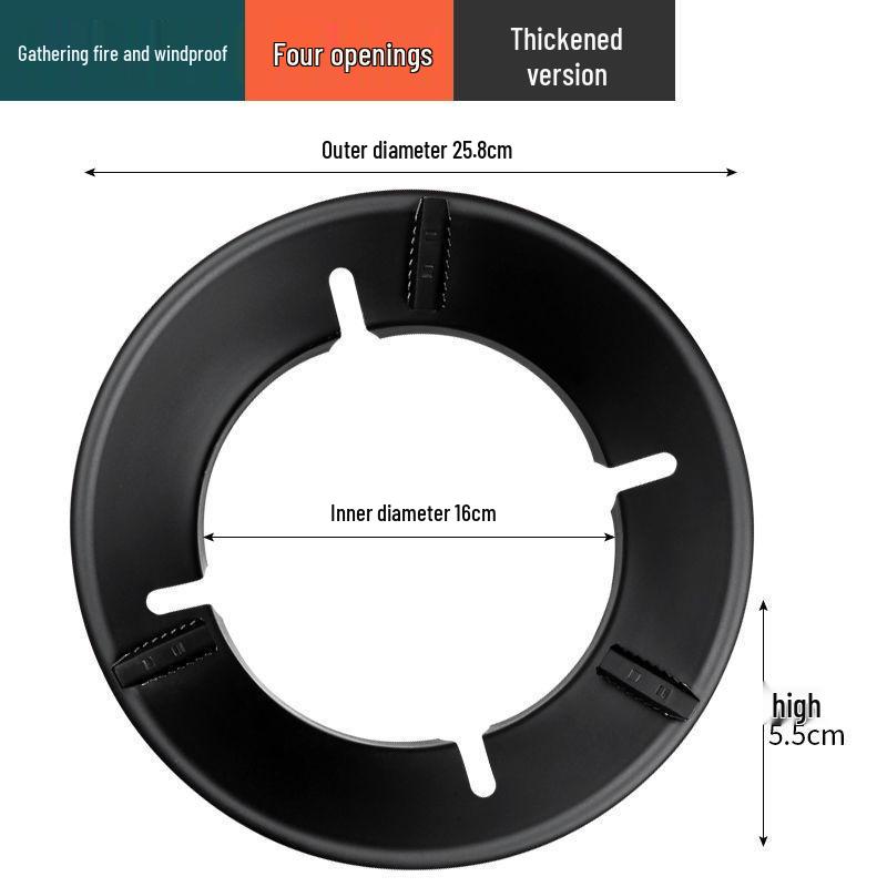 Portable Windproof Gas Stove with Energy-Saving Windshield and Fire Concentrator