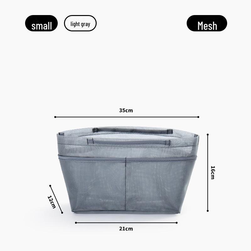 Dragon Inlay Nylon Tote Bag with Built-In Organizer and Multiple Pockets for Cosmetics