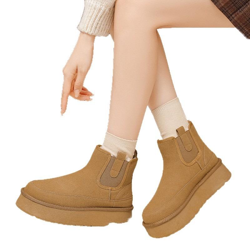 thick-soled snow boots women's new winter cold-proof and warm cotton shoes women's velvet thickened cotton boots children