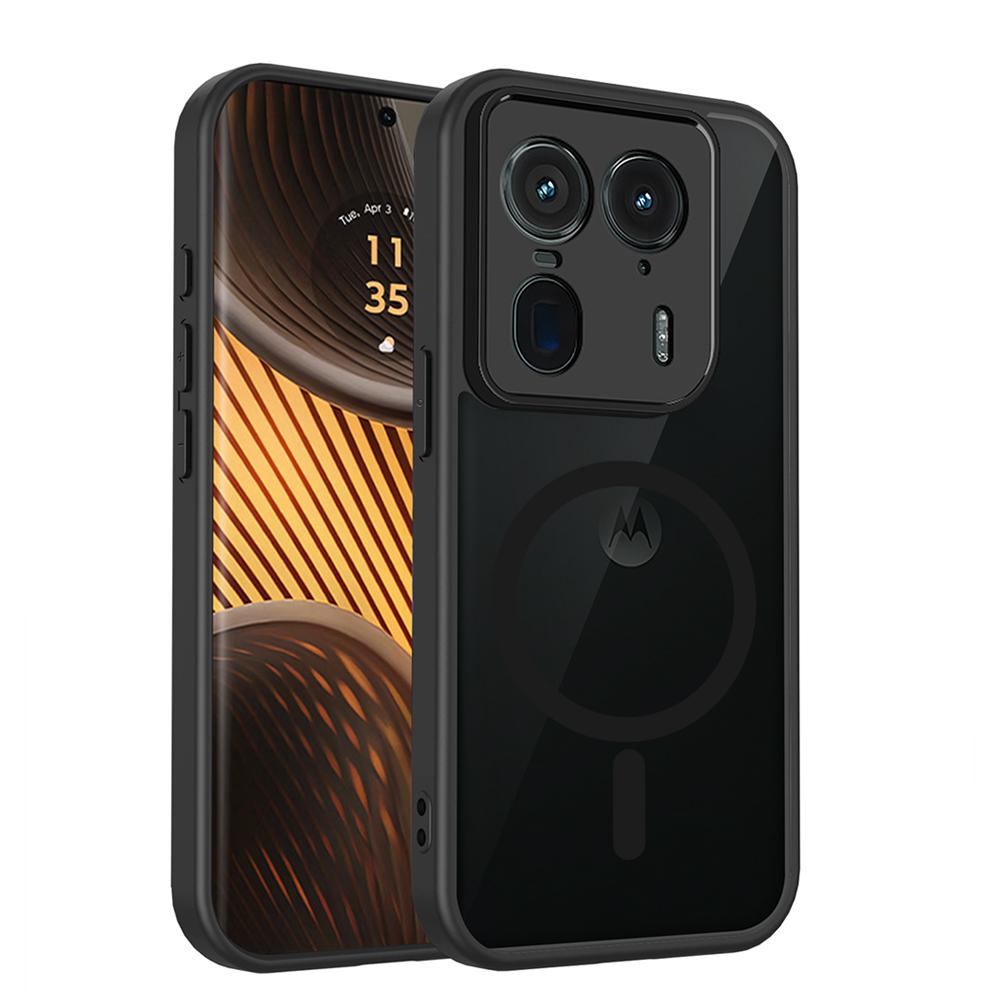 KEYSION Magnetyczne Etui na Telefon do Motorola Edge 50 Pro 5G Matowe Półprzezroczyste Przezroczyste Odporne na Wstrząsy Pokrowiec do Edge 50 Ultra 50 Fusion 5G
