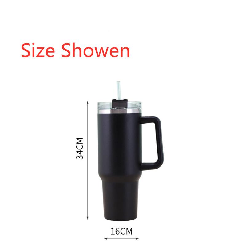 40oz Glitter Blank Sublimation Shimmer Holographic Rainbow Tumbler Insulated Mug With Handle Car Handle Cup