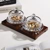 Transparent Glass Divided Snack & Fruit Serving Tray