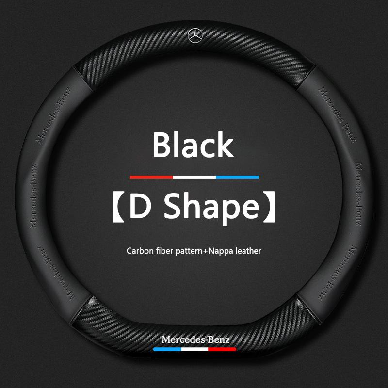 MEA4   Carbon fiber Car Steering Wheel Cover For Benz E Class S C A Glc Suv Eqc Gle Gla Eqe Amg Eq C63 E63 W204 W205 W203 Maybach V Eqv