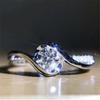 Creative Design Women's Dazzling Zirconia Wedding and Engagement Ring Jewelry