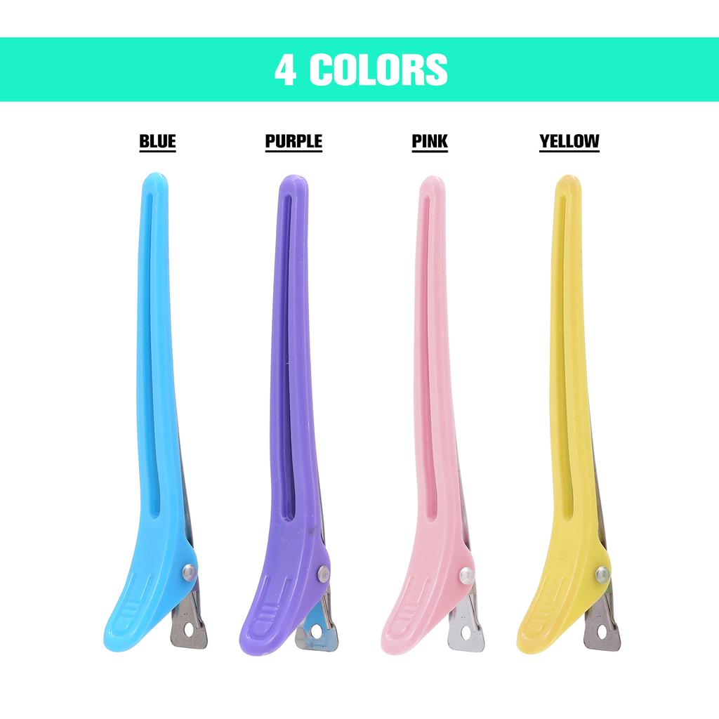 12pcs Hair Grip Clips Hairdressing Sectioning Cutting Clamps Plastic Salon Styling Hair Grip Clips