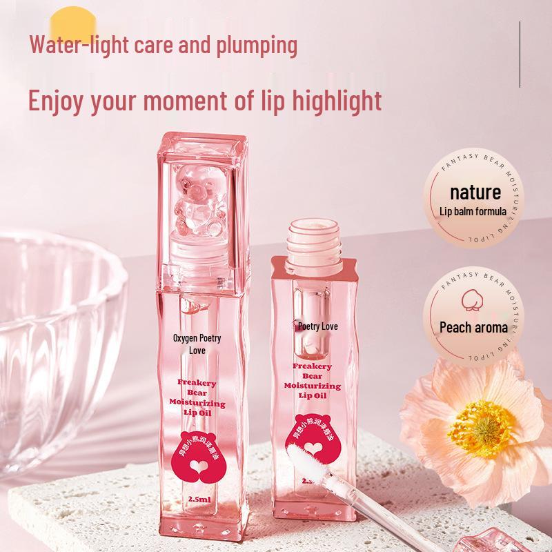 

Whimsical Bear Lip Oil: Hydrates, Moisturizes, and Plumps for Versatile Lip Care – TikTok Trend.