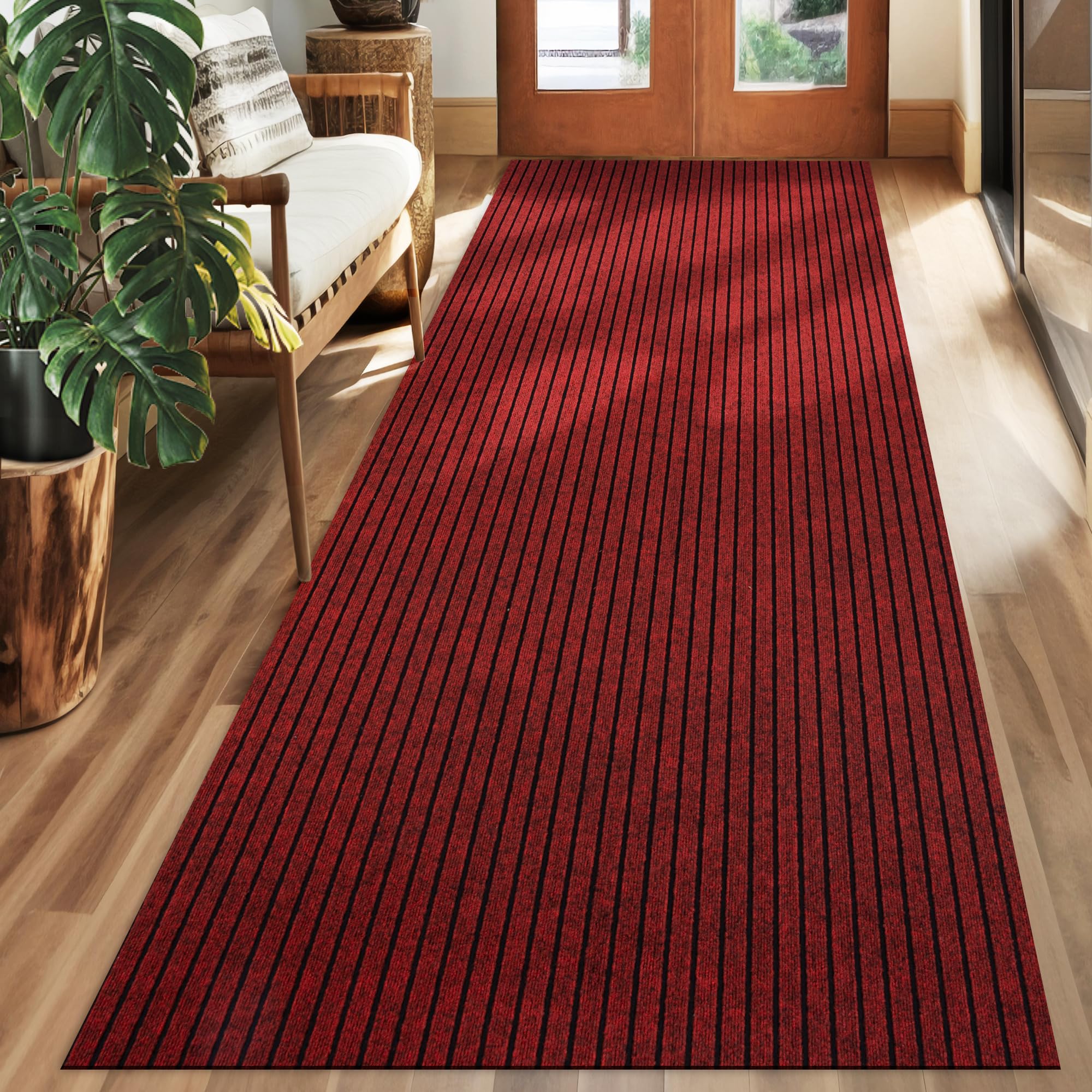 Gestreept Vloerkleed, Entree Hal Vloermat Kleed, Huishoudelijk Absorberend Antislip Keukenkleed 60x90cm