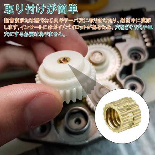 Aicosineg 1/4-20 Insert Nuts, Pack of 25, Knurled Brass Inserts, for Injection Molding, Rust-Resistant, Thermally Conductive, Circular Inserts, Round