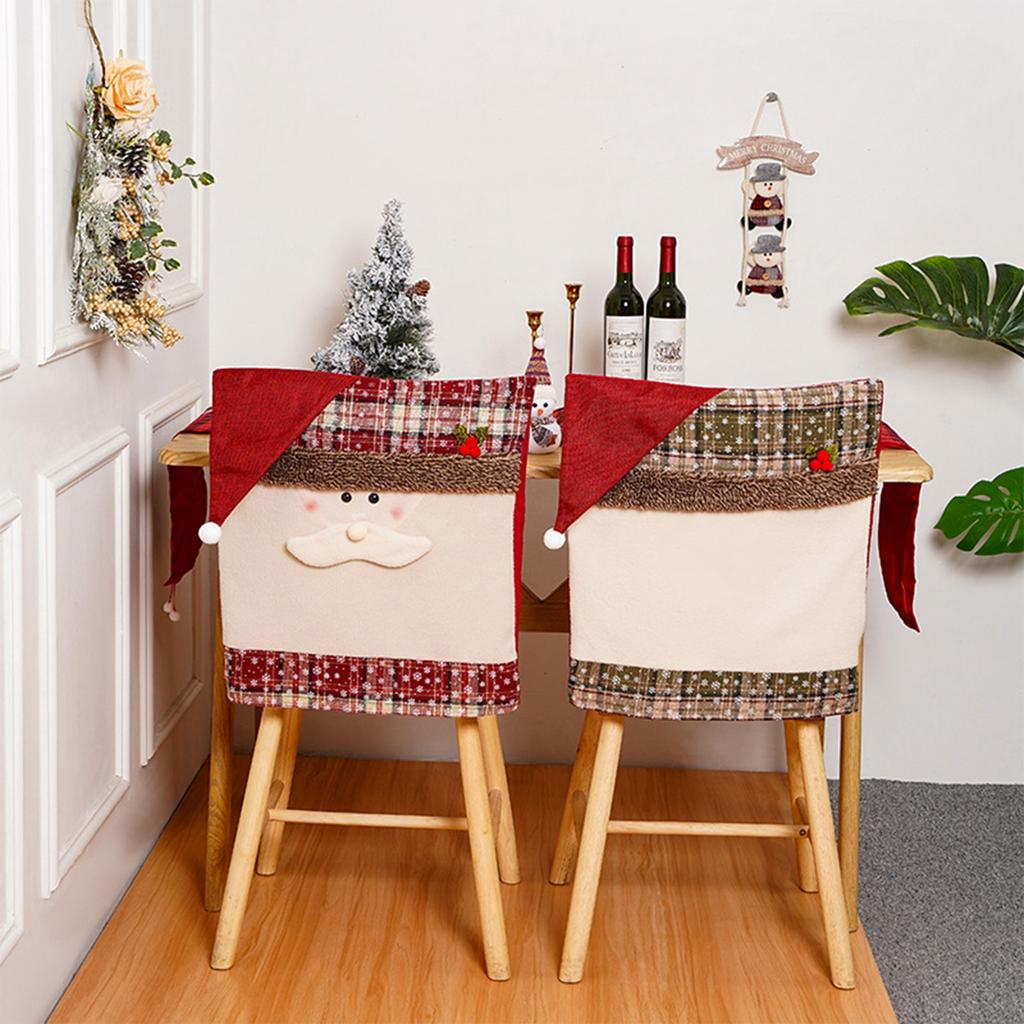 Weihnachtsmann Stuhlhussen Weihnachtsdekorationen Partydekorationen Weihnachts-Stuhlhussen