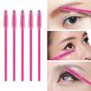 200 Pcs Disposable Eyelash Brushes Mascara Wands for Eye Lashes Extension Eyebrow and Makeup, Hotpink