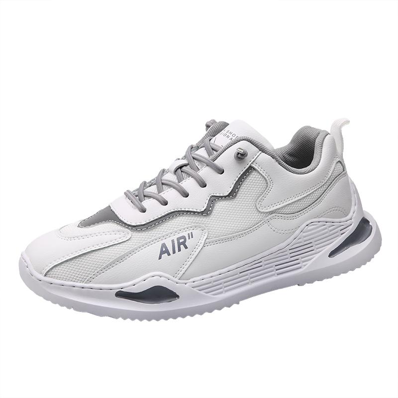 Очень большие новые дышащие сетчатые туфли, кожаные универсальные легкие кроссовки для бега 39 белый