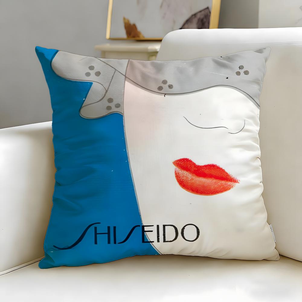 classic skincare brand Shiseido Cushion Cover Soft & Easy-Wash Pillow Case – Versatile for Couch, Bed, Travel and Office