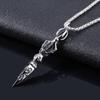 Antique Vajra Evil Jiang Dagger Necklace Unisex Pendant Rock Chain India Ganesha Buddhism Jewelry for Men
