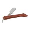 Razor PU Leather Case Lightweight Portable Rosewood Beard Hairdressing Manual Razor for Men (without Blade)