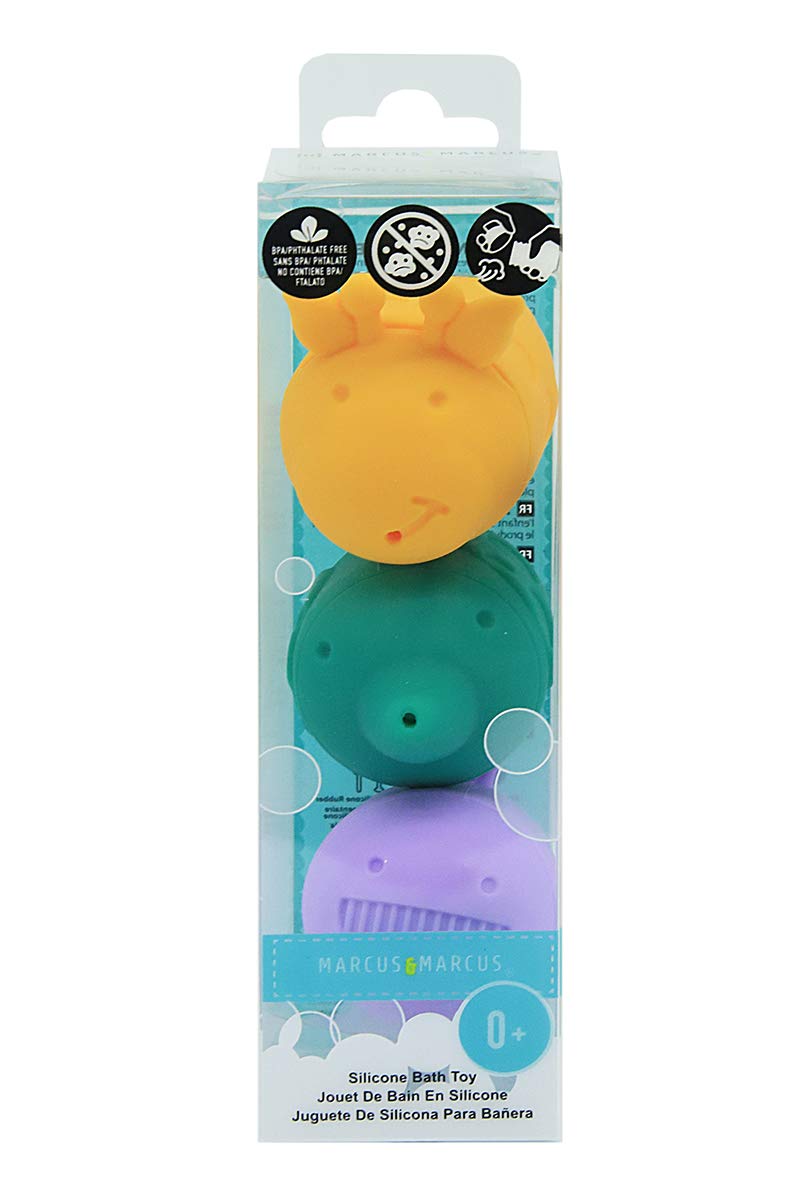 

MARCUS & MARCUS Silicone Mini Bust Toys, Set of 3 (Elephant, Whale, Giraffe) Elephant, Whale, Giraffe MMBY-02