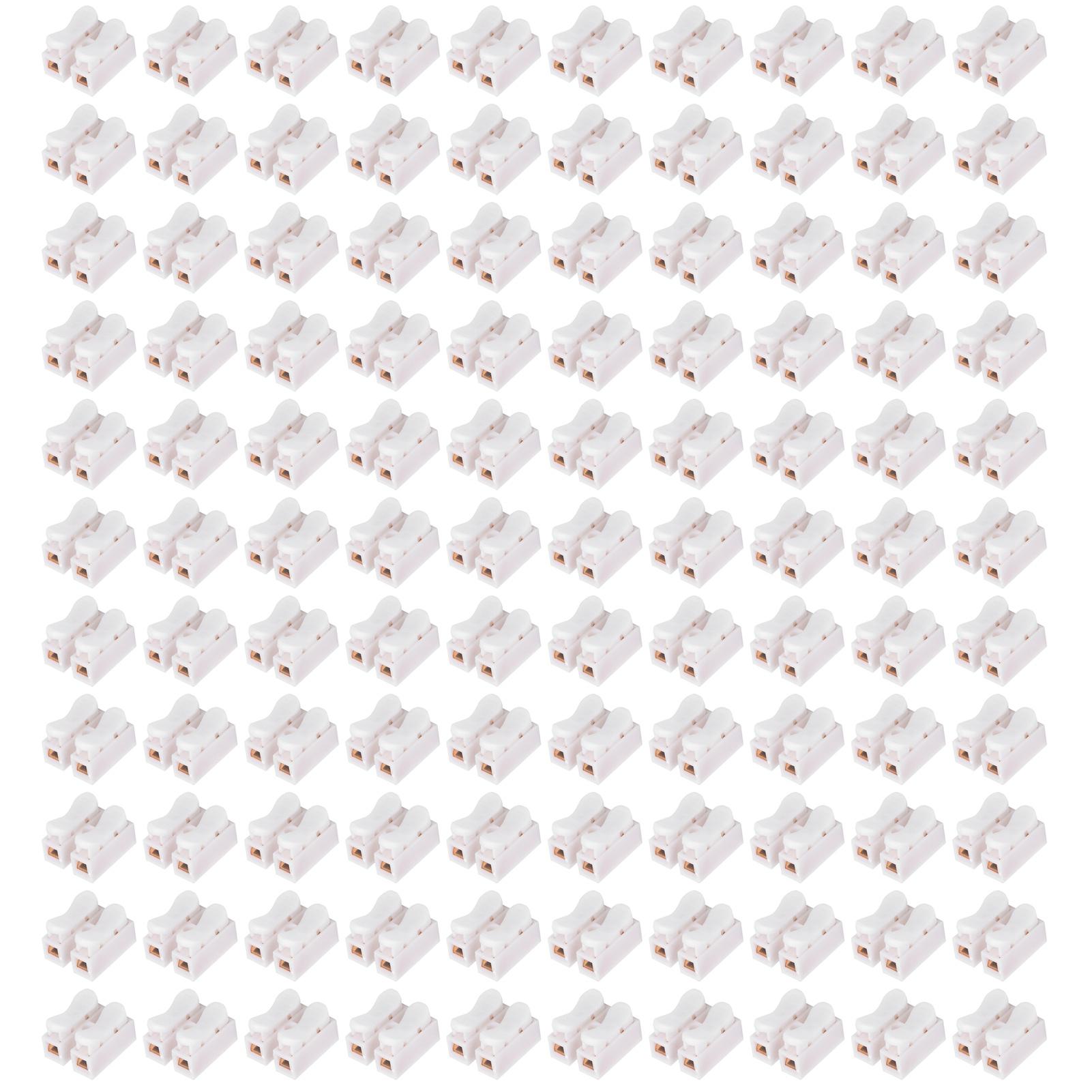 

500 шт. 2-контактний кабельний з’єднувач із чистим латунним дротом, деталі затискача для швидкого з’єднання CH-2