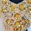 Unique Gold Embroidery Collar Appliques Sequined Collar Corsage For Women Various Clothes Decorative Removable Collar