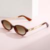 European and American retro rock style rhombus metal large standard inlaid modern retro charm sunglasses
