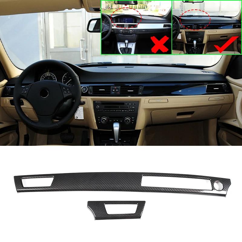 

For BMW 3 Series E90 2005-2012 LHD ABS Carbon Fiber Interior Kit Dashboard Center Console Gear Shift Panel Cover Trim Stickers