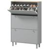 Shoe cabinet 24 pairs with 3 flip-down drawers and adjustable shelves, 80x23.5x121cm, grey