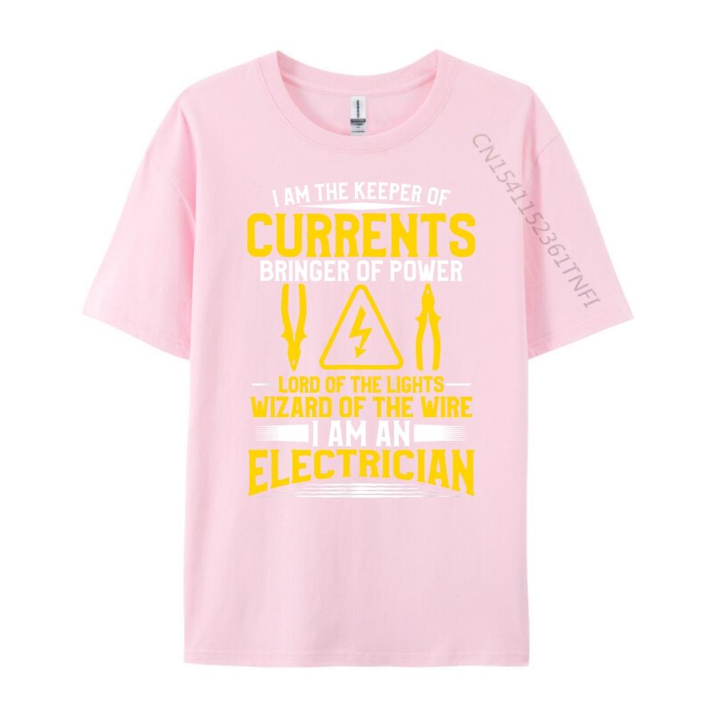 I Am The Keeper Of The Currents Bringer Of Power Electrician Free Shippping Items Lowest Prices T Shirt Men T-shirt Normal