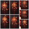 Flocking Chinese Lucky Character Pendants Handmade Traditional Chinese Knot Pendant Creative with Tassels