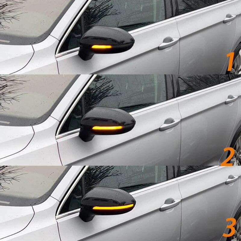 For VW Passat B8 Arteon 2015 2016 2017 2018  2Pcs Car Dynamic LED Turn Signal Light Rearview Mirror Blinker Indicator