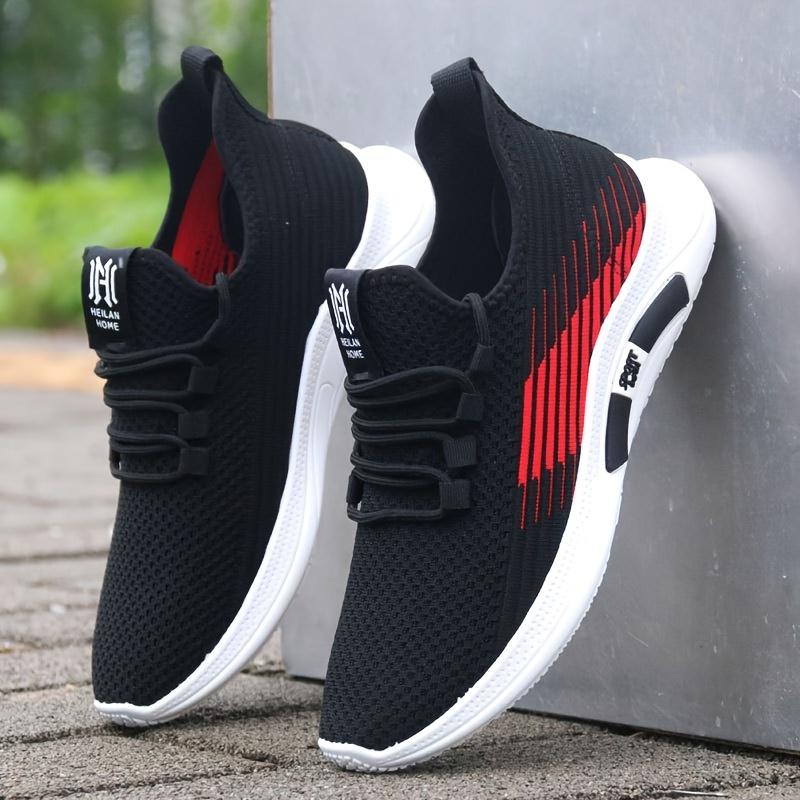 

Мужские модные тканые дышащие кроссовки, удобные, нескользящие, на шнуровке, повседневные, с мягкой подошвой 44 чёрный